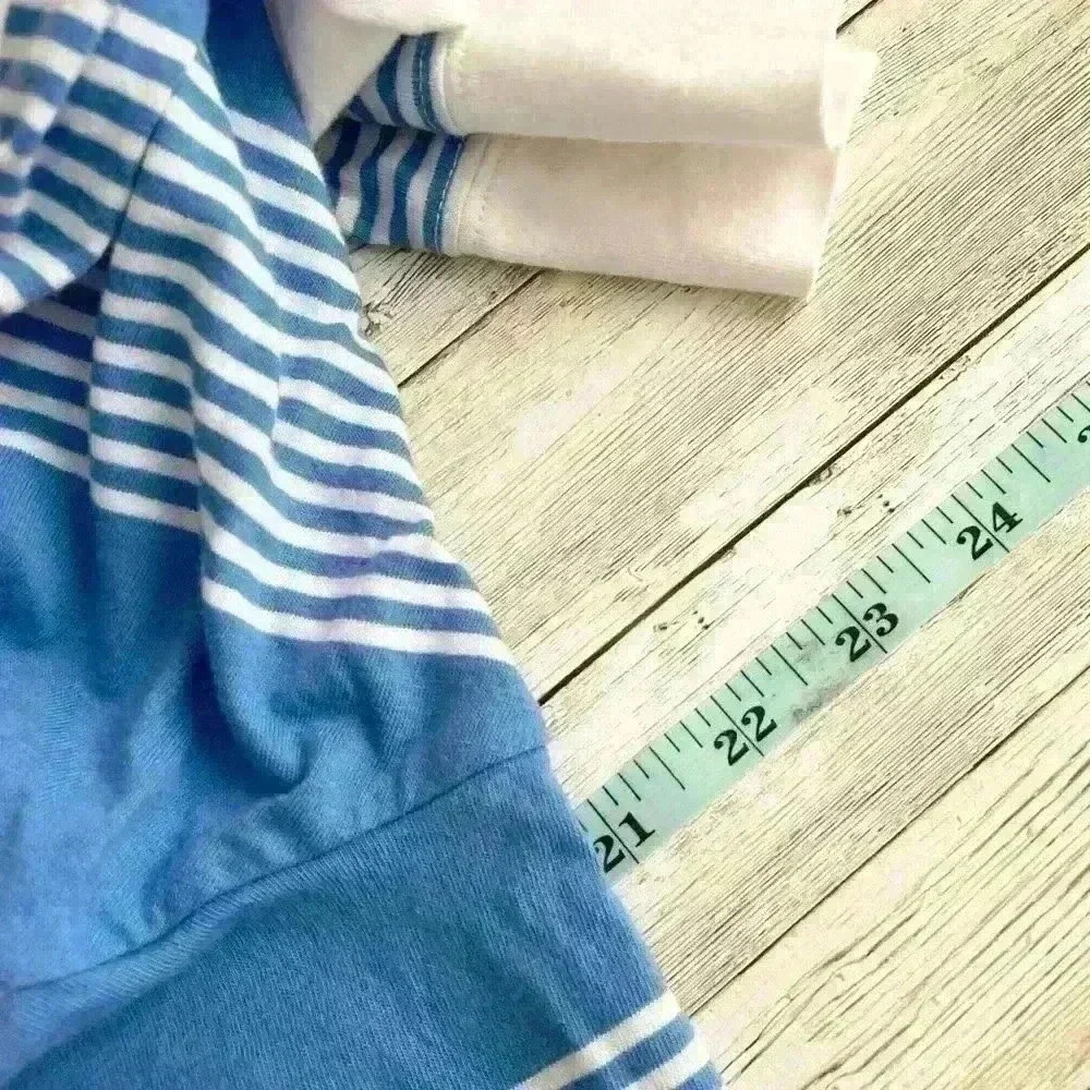 Lilly Pulitzer Marlowe Dress Bay Blue Coconut Stripe Pima Cotton Size XL - Picture 4 of 5